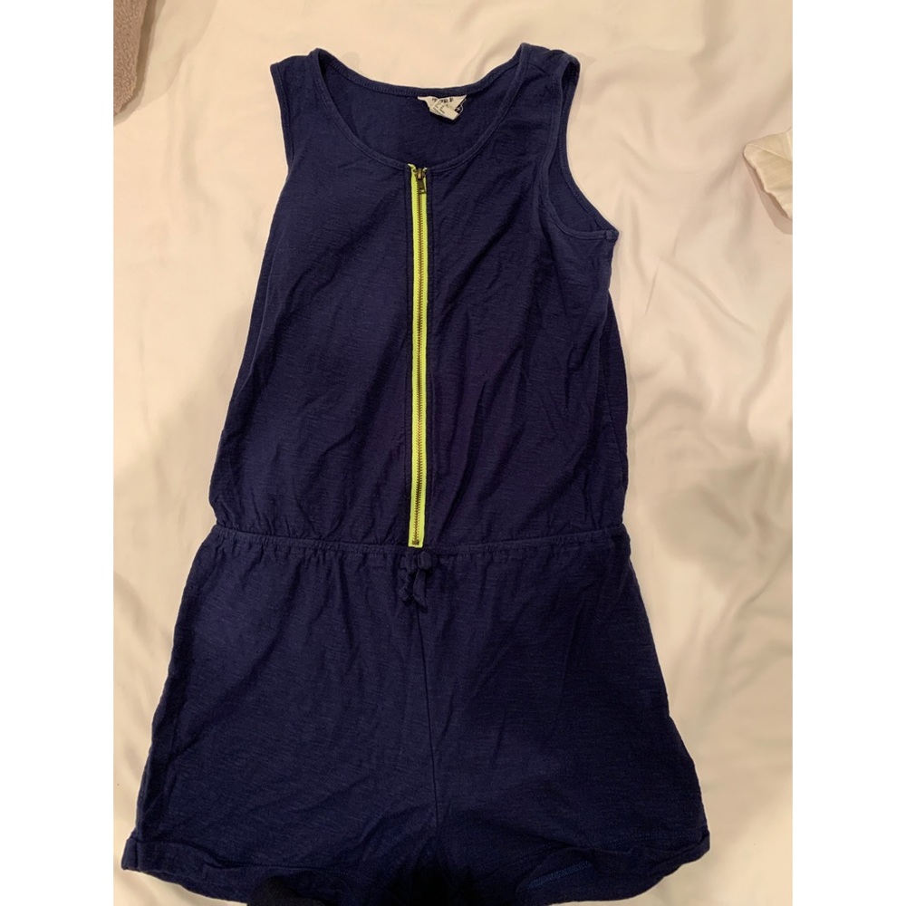 FOREVER 21 NAVY AND YELLOW GIRLS ROMPER